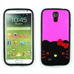 Wholesale Samsung Galaxy S4 Diamond Kitty Case (Hot Pink)